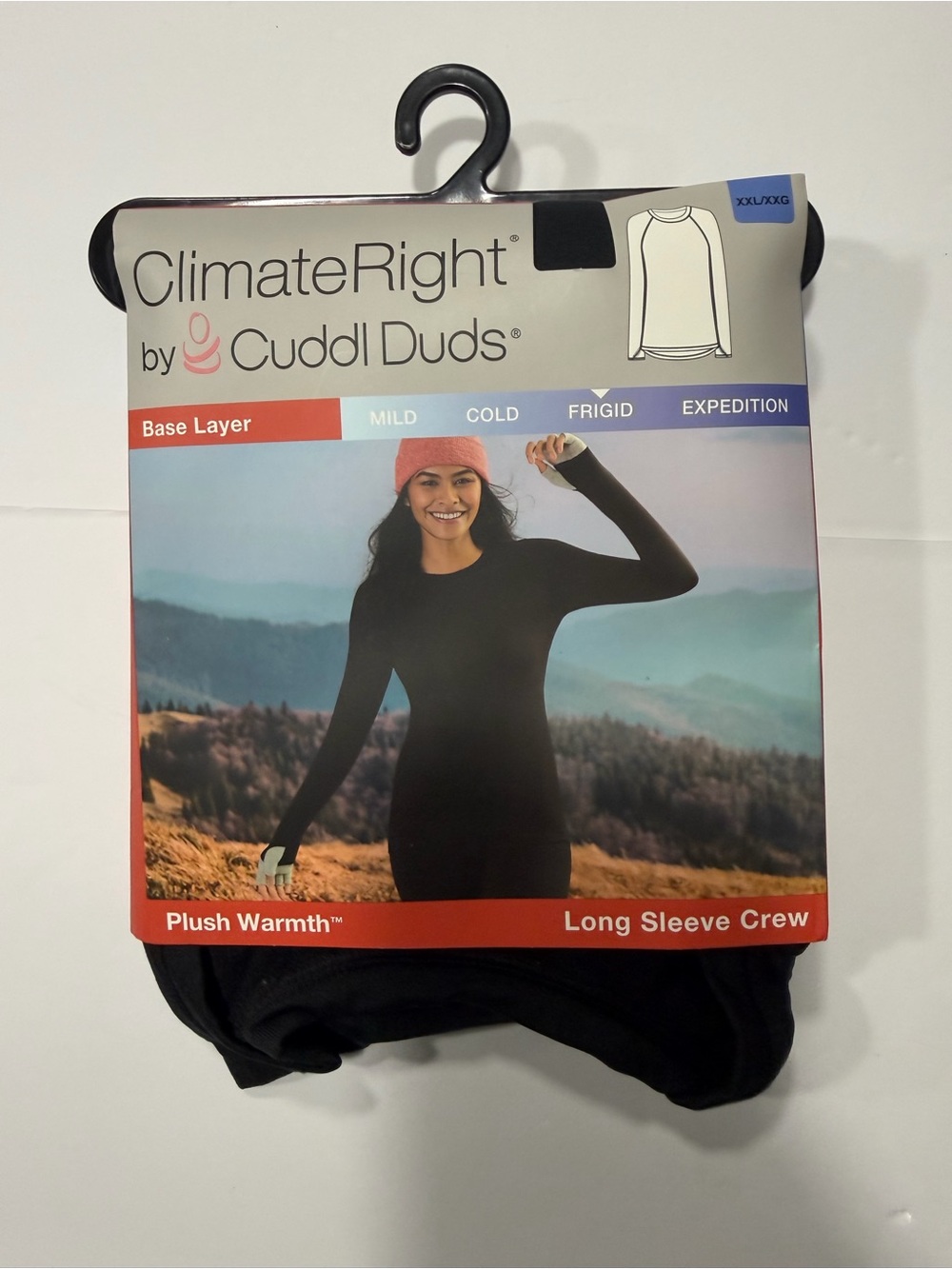 Cuddl Duds ClimateRight Long Sleeve Crew Base Layer - Black
